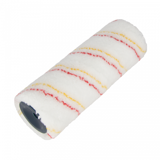 Microfiber roller red/yellow stripe Ø 44mm, 18 cm