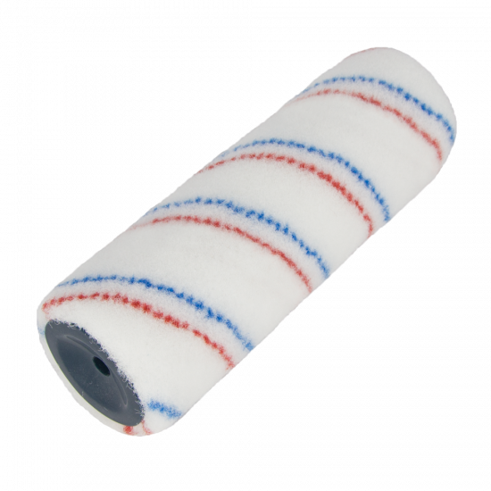 Nylon roller blue/red stripe Ø 44mm, 18 cm