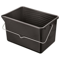 Paint bucket plastic black 12 ltr. with spout Paint bucket plastic black 12 ltr. with spout