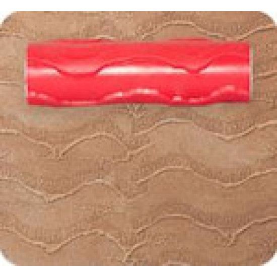 Deco roller red rubber - waves