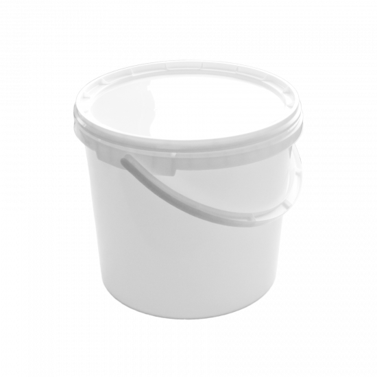 Round Plastic Bucket with Lid and Handle