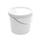 Round Plastic Bucket with Lid and Handle