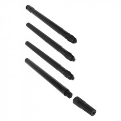 4-pieces pro steel telescopic pole metal, internal lock, universal fit 