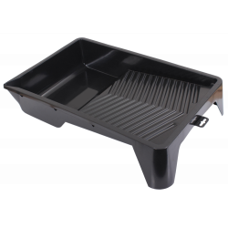 Paint tray plastic black with spout 40 x 38 cm