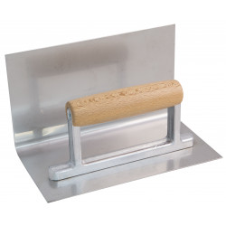 Concave tapered trowel S/S, with 15 mm radius, height 120 mm